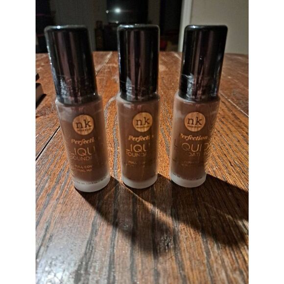 New Lot of 3 Sealed NK Makeup Perfection Liquid Foundation FFPF12 Cocoa - Picture 3 of 4